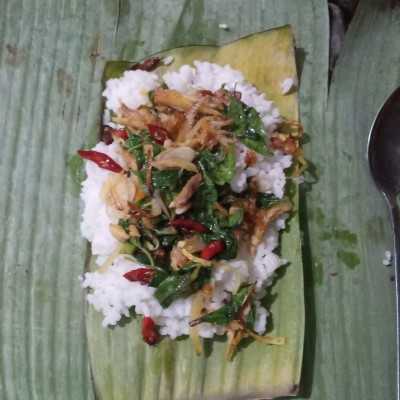 Step 5 Nasi Bakar Ikan Asin