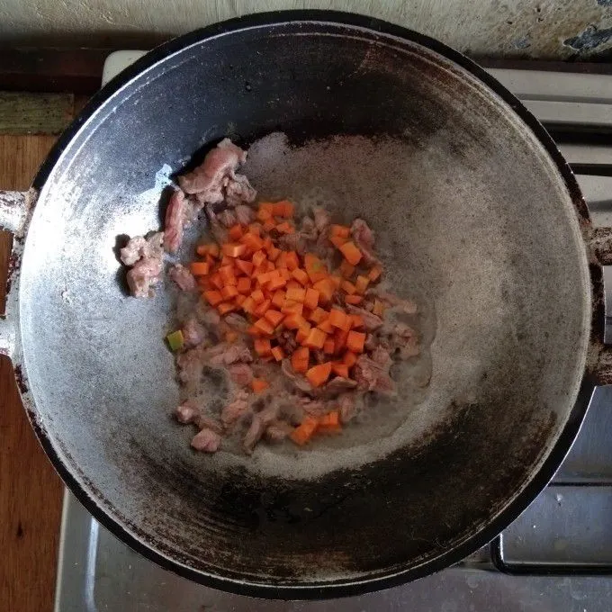 Step 7 Nasi Goreng Daging Wortel dan Kubis