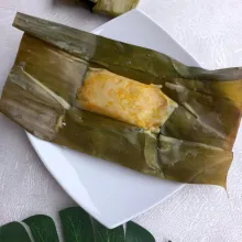 Lepet labu kuning siap disajikan.
