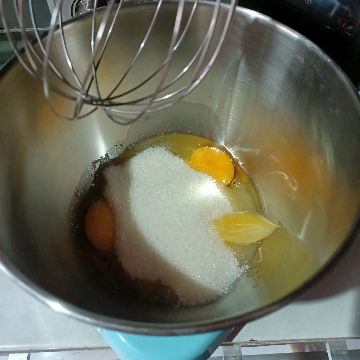 Step 1 Bolu Kukus Talas Air Kelapa