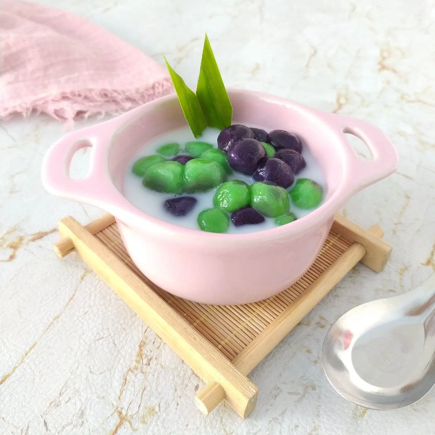 Step 7 Bubur Candil Pandan Taro