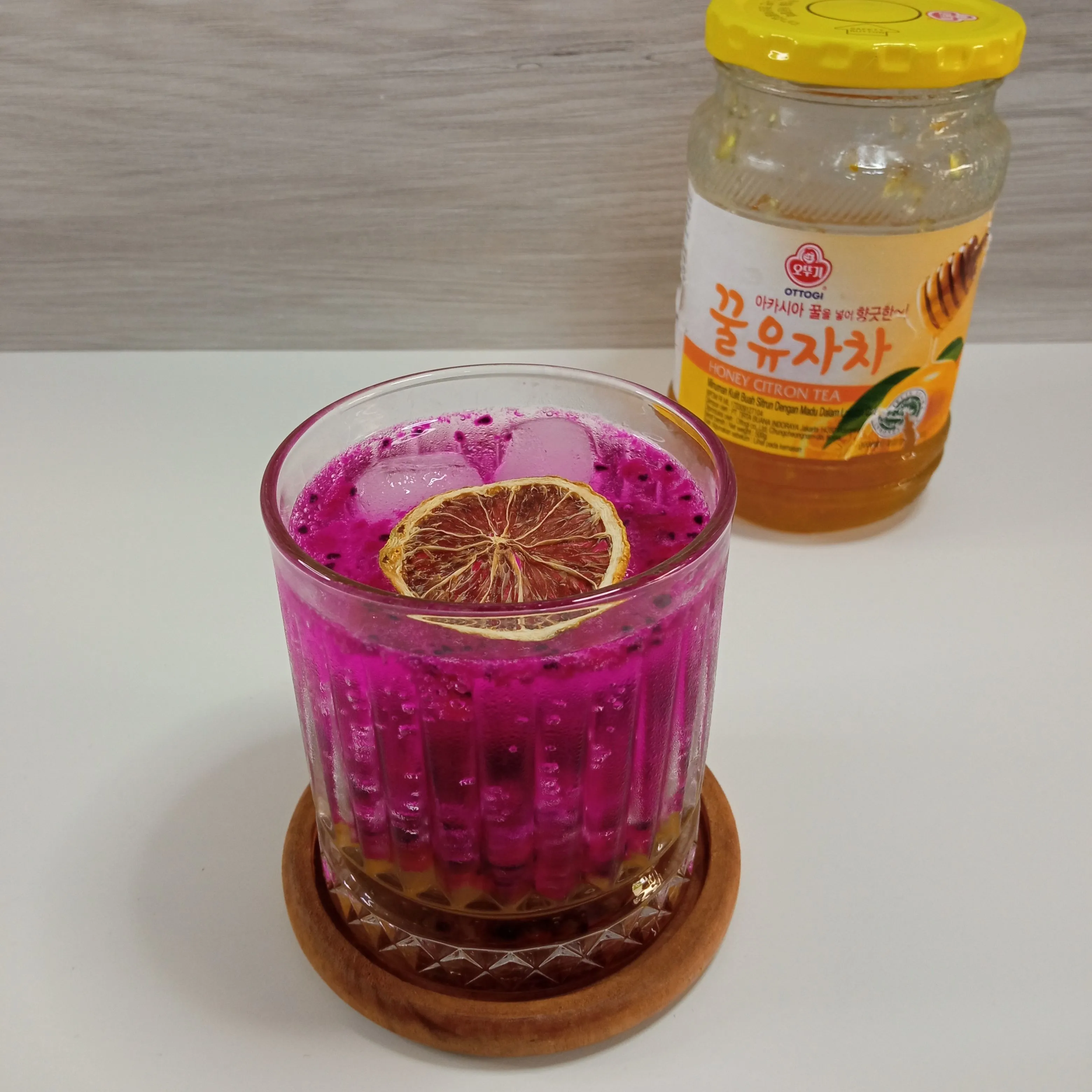 Step 5 Dragon Fruit Honey Citron Soda
