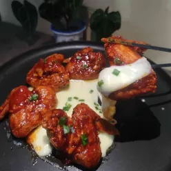 Cheesy Korean Spicy Wings