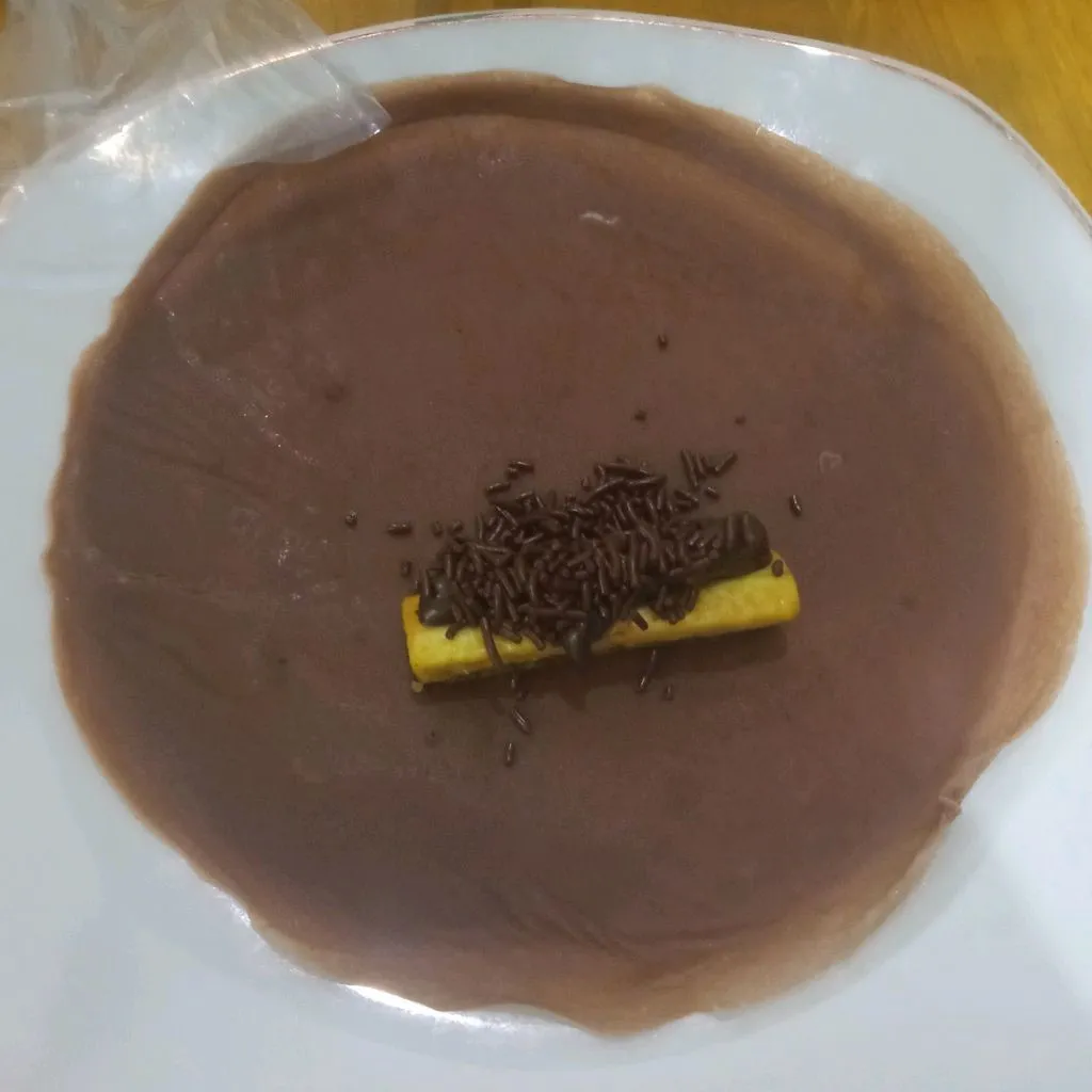 Step 7 Dadar Gulung Pisang Coklat