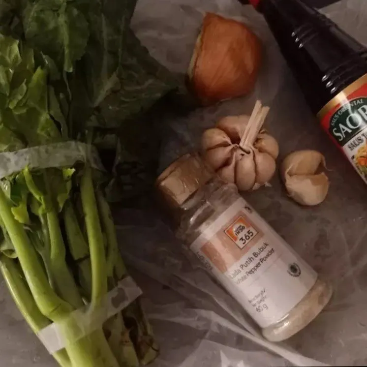 Step 1 Cah Kailan Bawang Putih