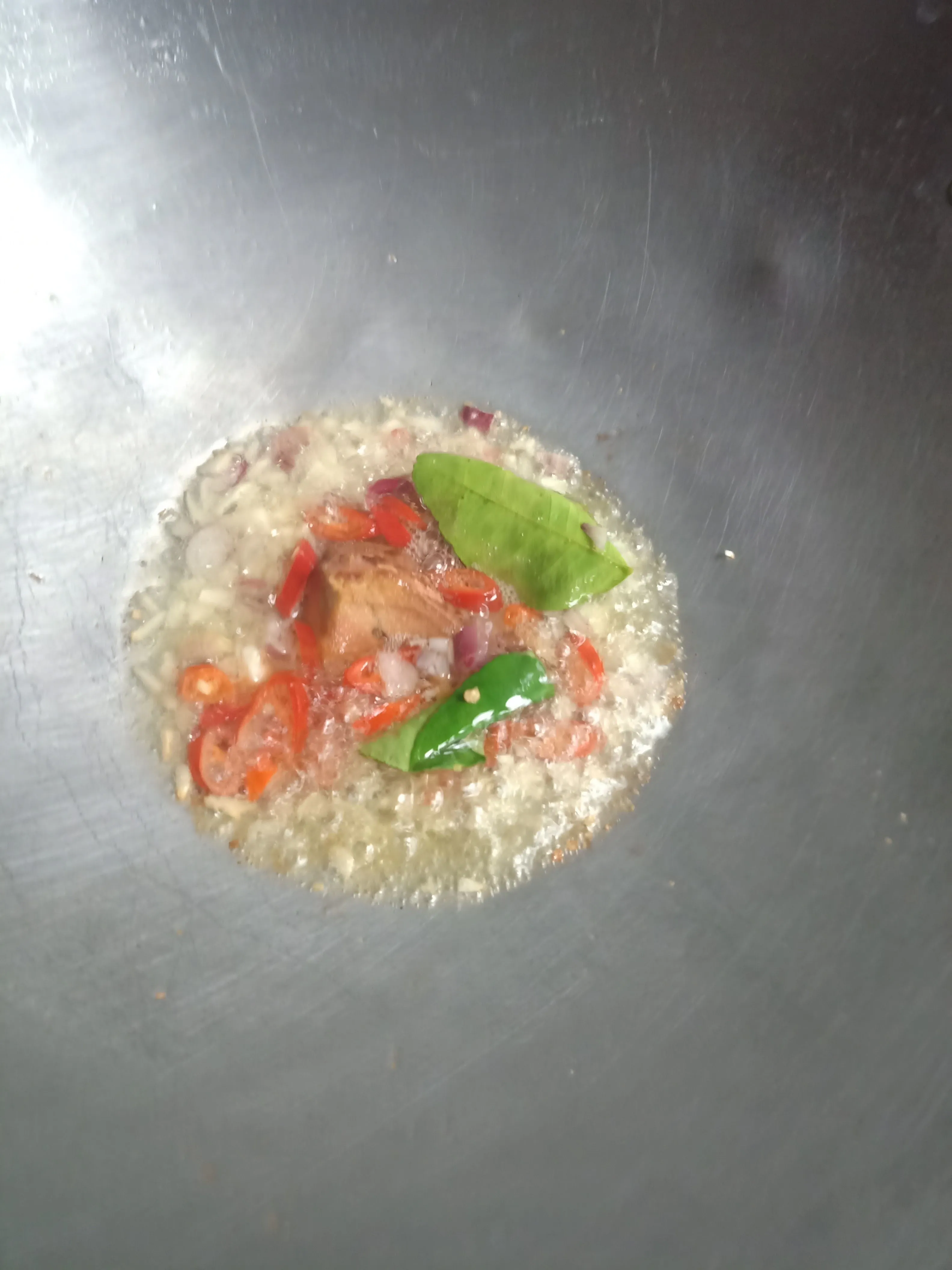 Step 2 Tumis tempe udang