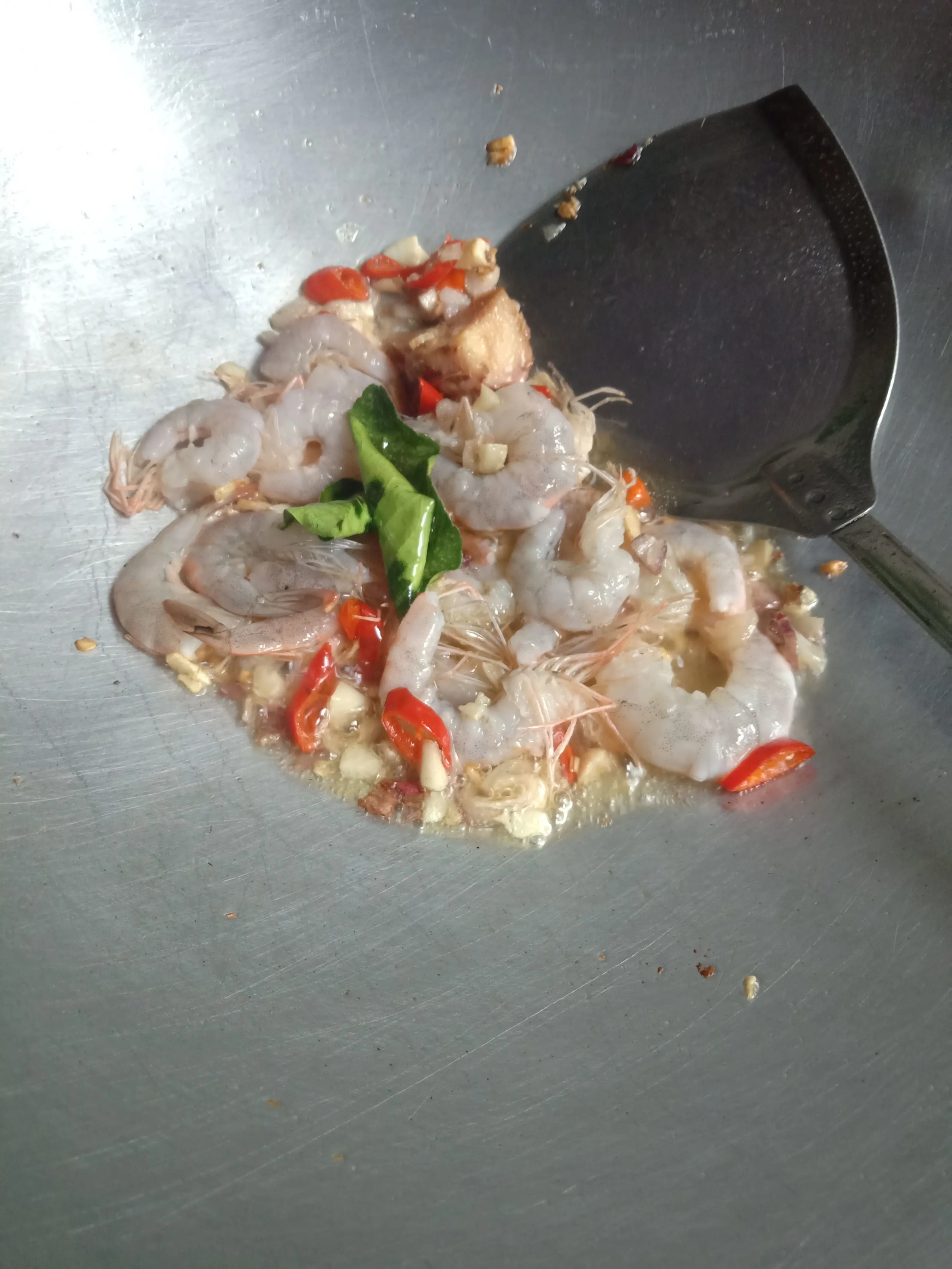 Step 3 Tumis tempe udang