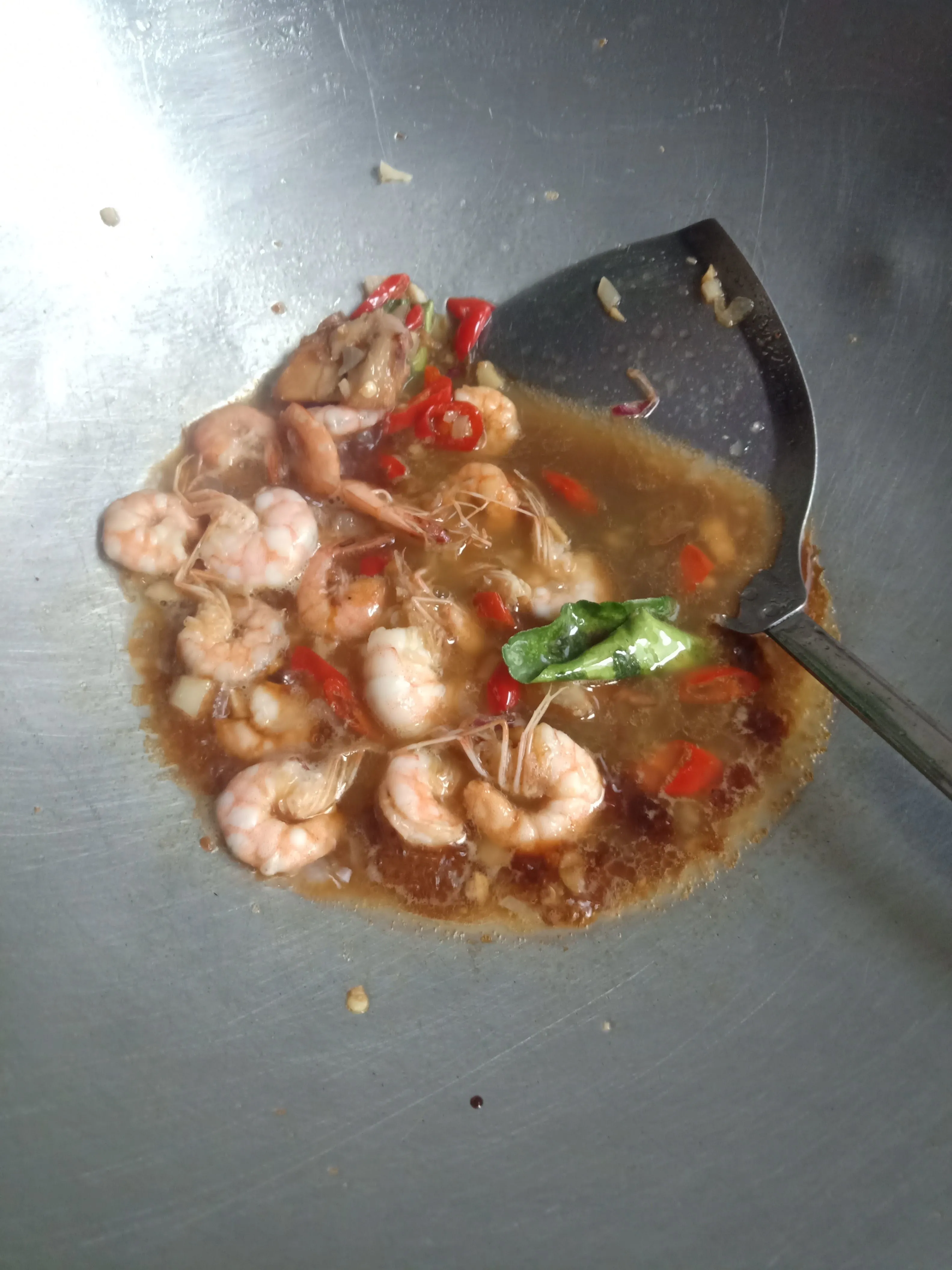 Step 4 Tumis tempe udang