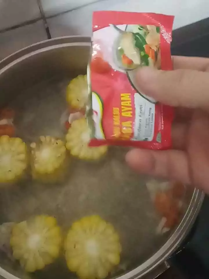 Step 4 Sayur Bayam Jagung