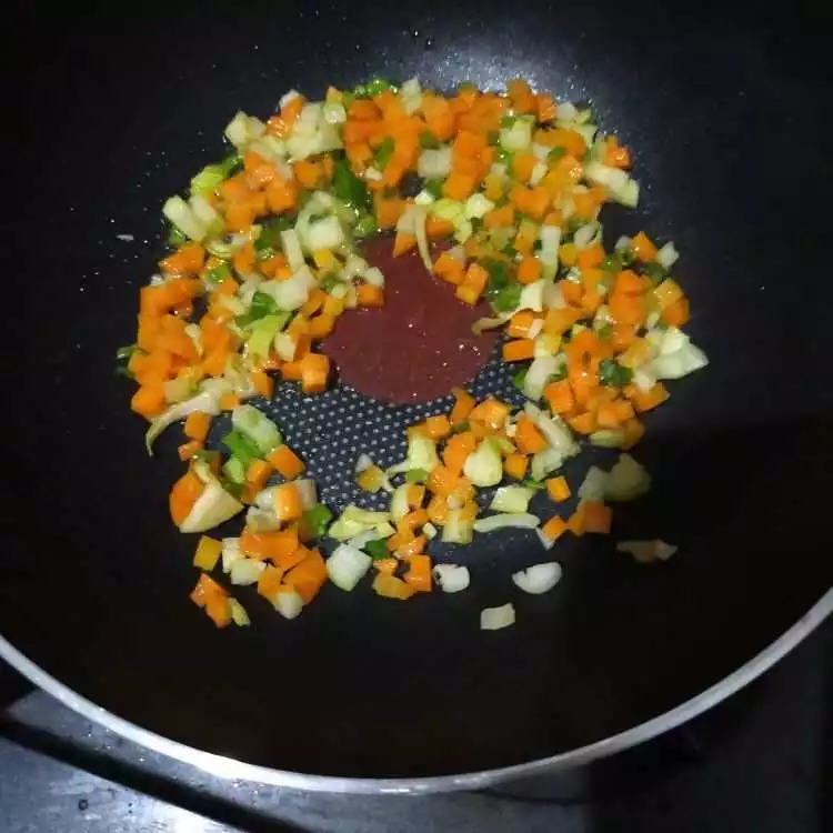 Step 1 Vegetable Rice Ball