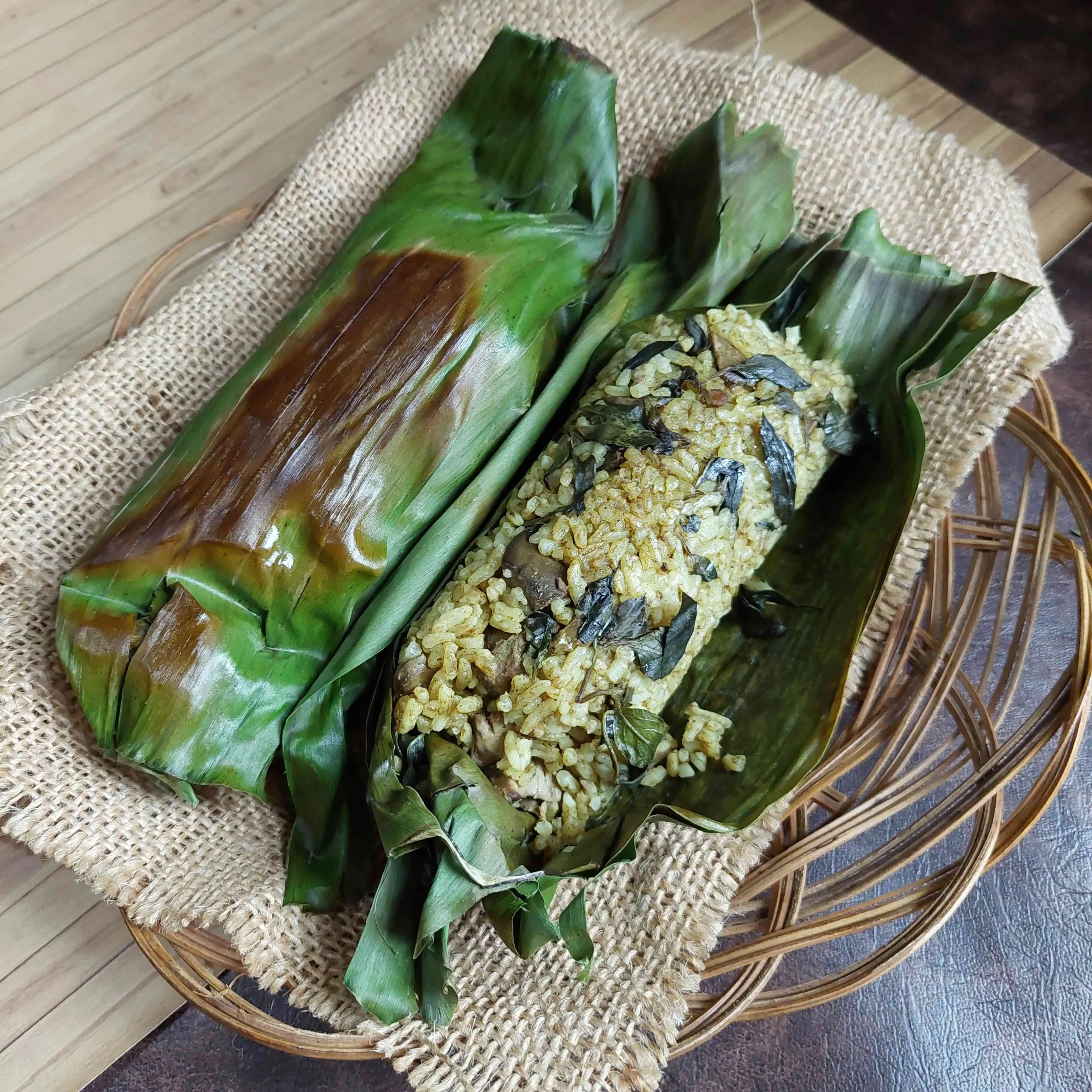 Nasi Bakar Ati Ampela Masala