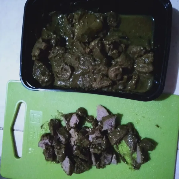 Ambil ati ampela, iris sesuai selera.