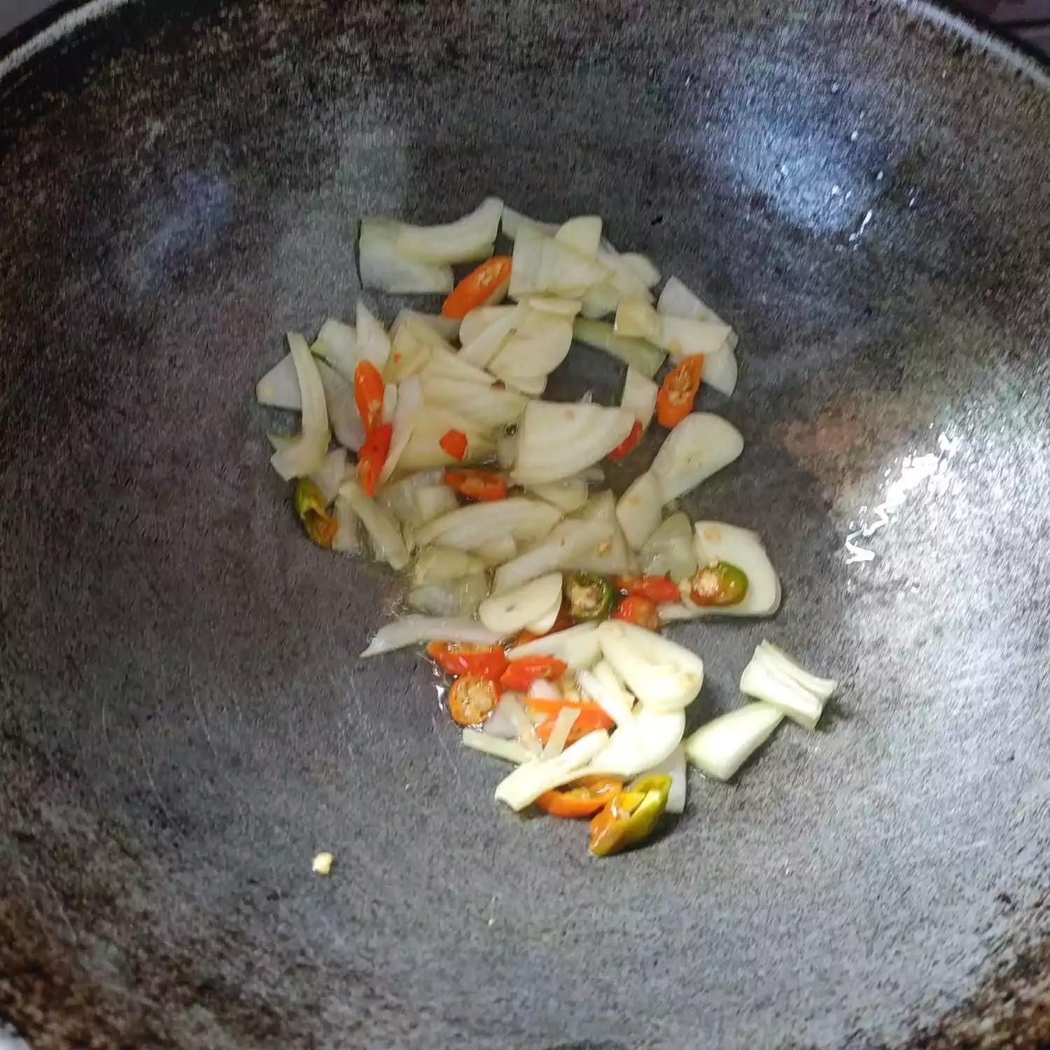 Step 3 Tumis Bayam Sosis Saos Tiram