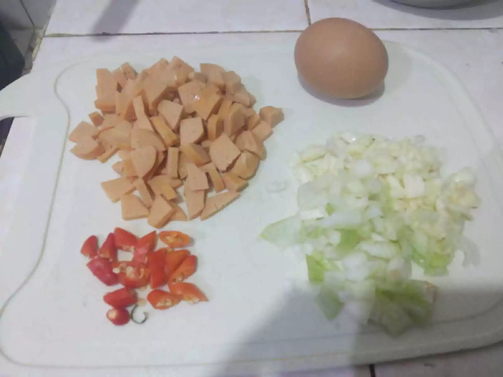 Step 1 Nasi Goreng Sosis