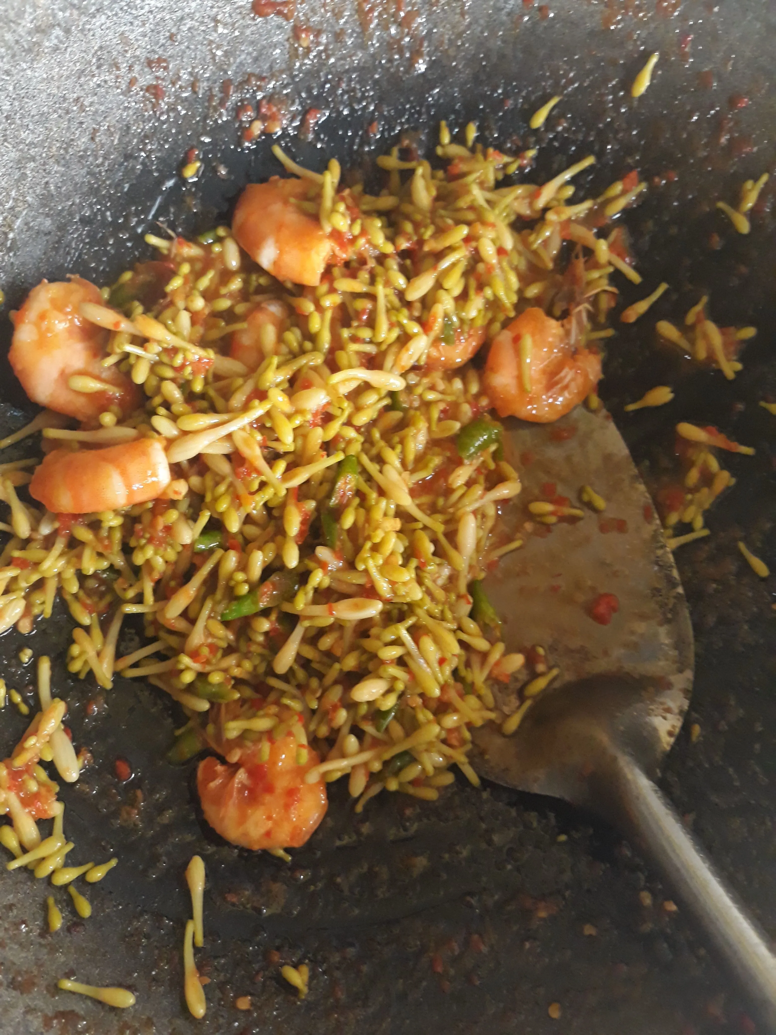 Step 6 Balado Udang Bunga Kates