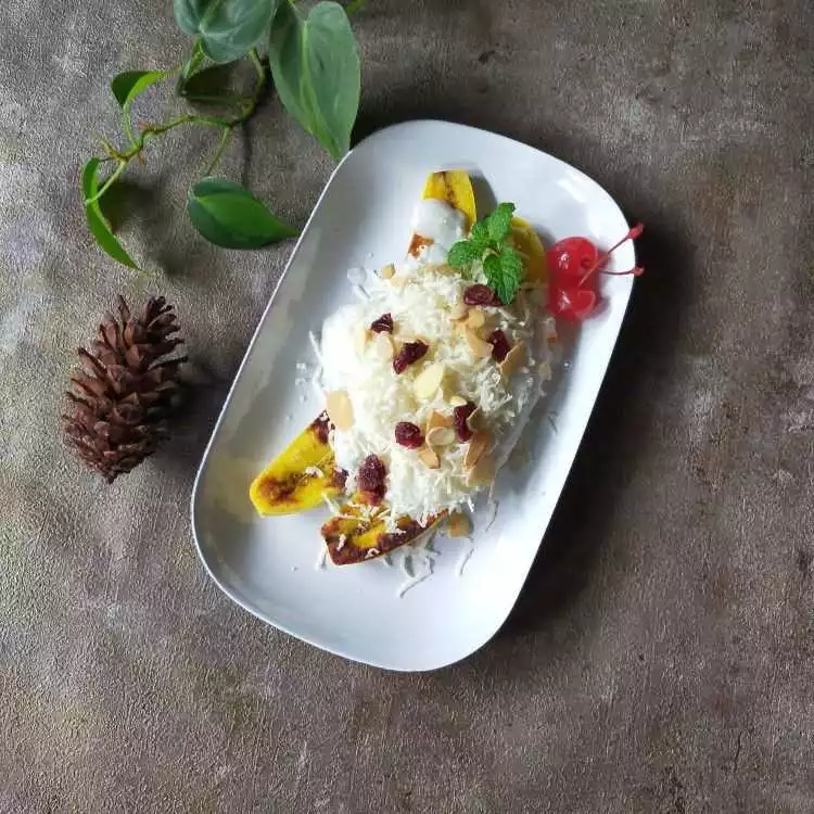 Step 5 Pisang Panggang Vla Vanila