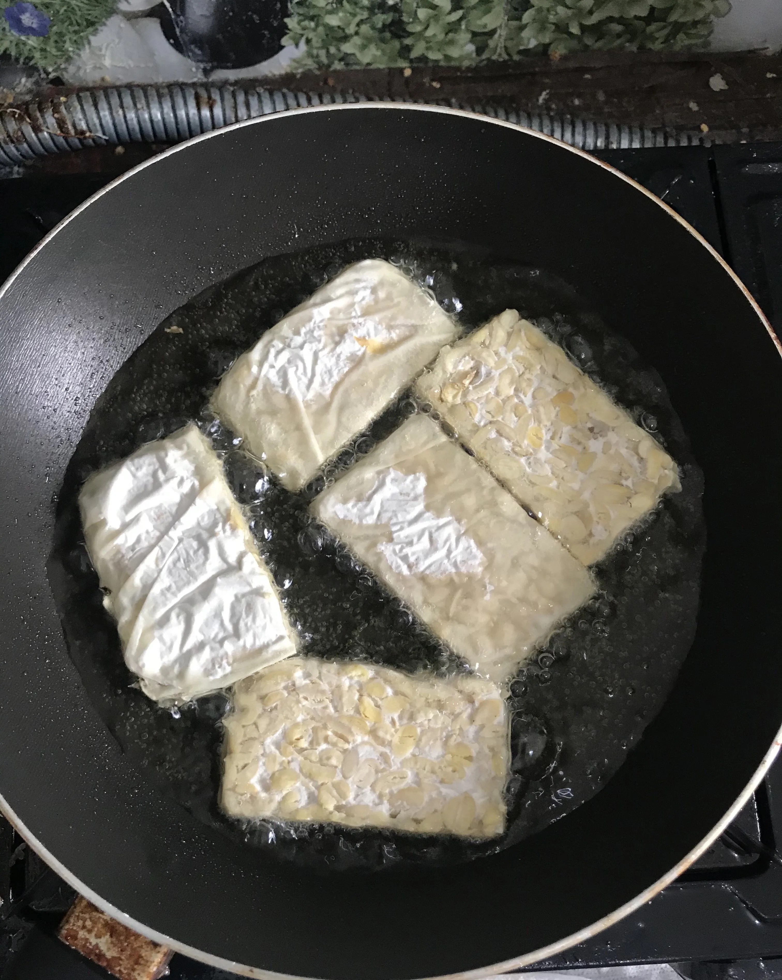 Step 1 Tempe Geprek Kemangi