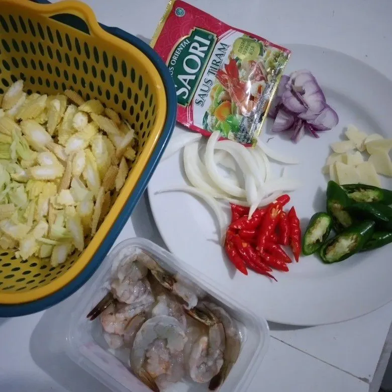 Step 1 Udang Saus Tiram