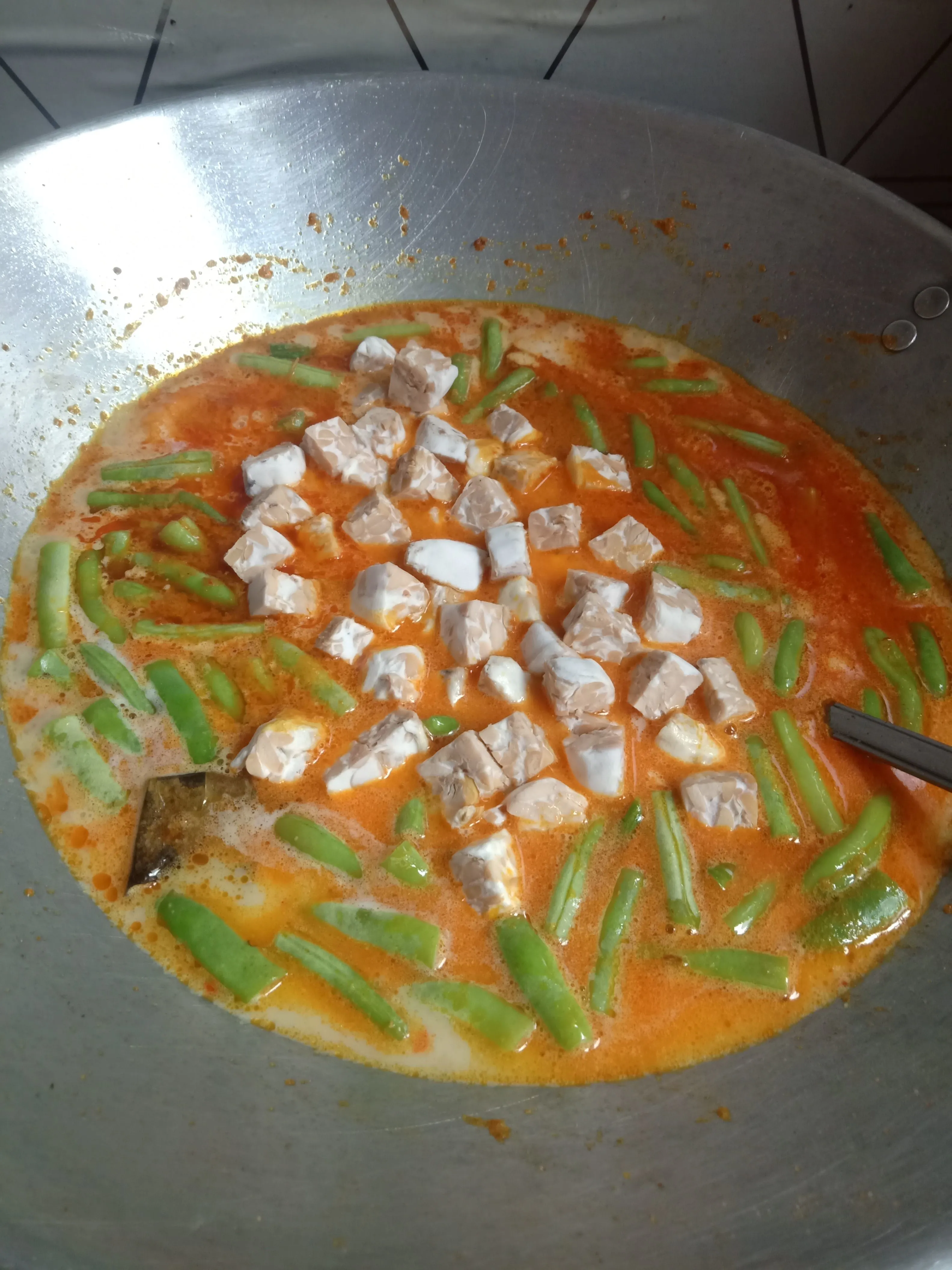 Step 4 Buncis Tempe Kuah Santan