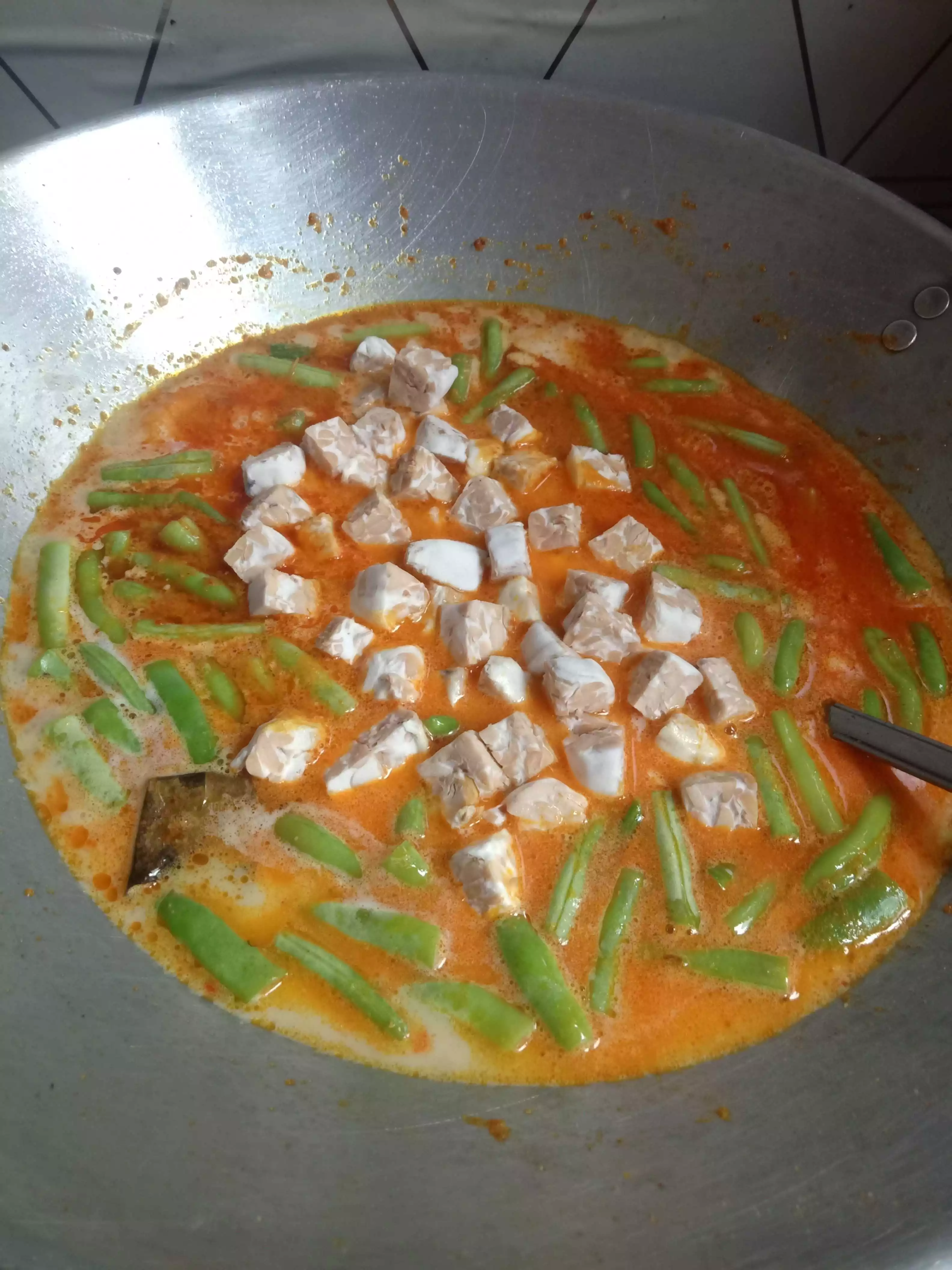 Step 4 Buncis Tempe Kuah Santan