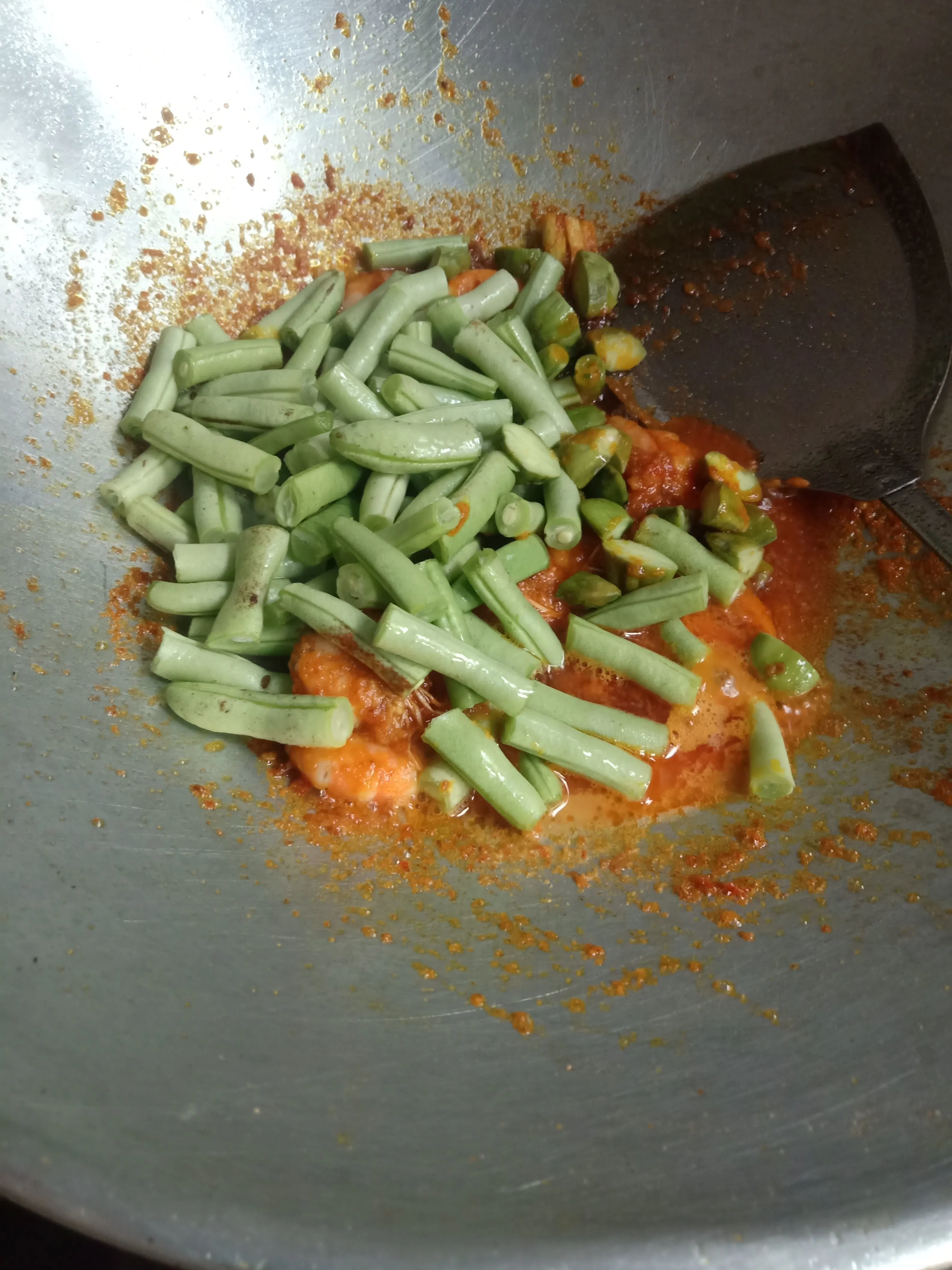 Step 2 Buncis Tempe Kuah Santan