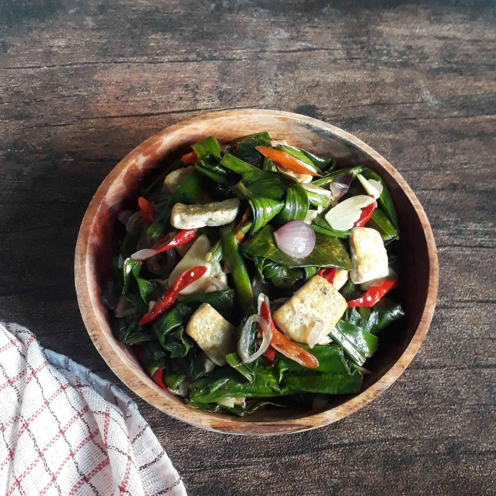 Tumis Genjer Tahu Putih