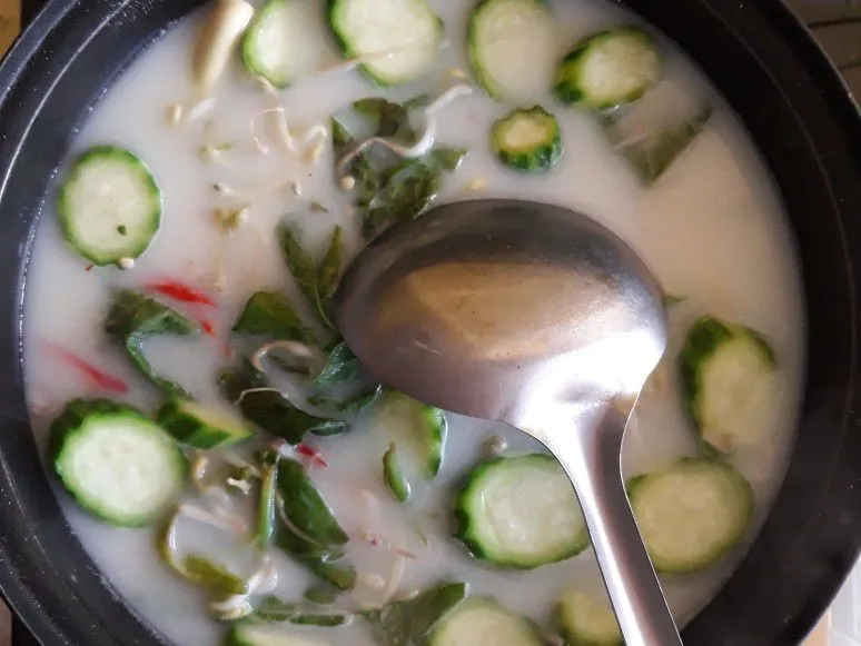 Step 9 Tauge Gambas Kuah Santan