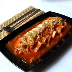 Tahu Kukus Siram Ayam Enoki