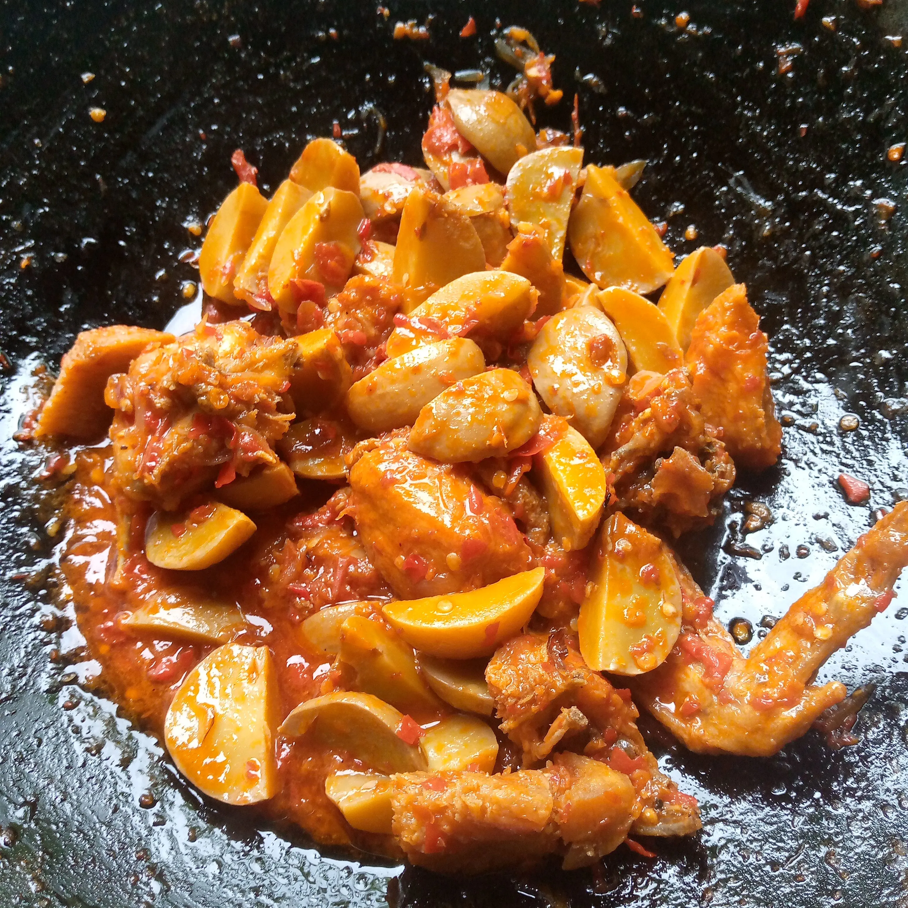 Step 8 Balado Ayam dan Jengkol