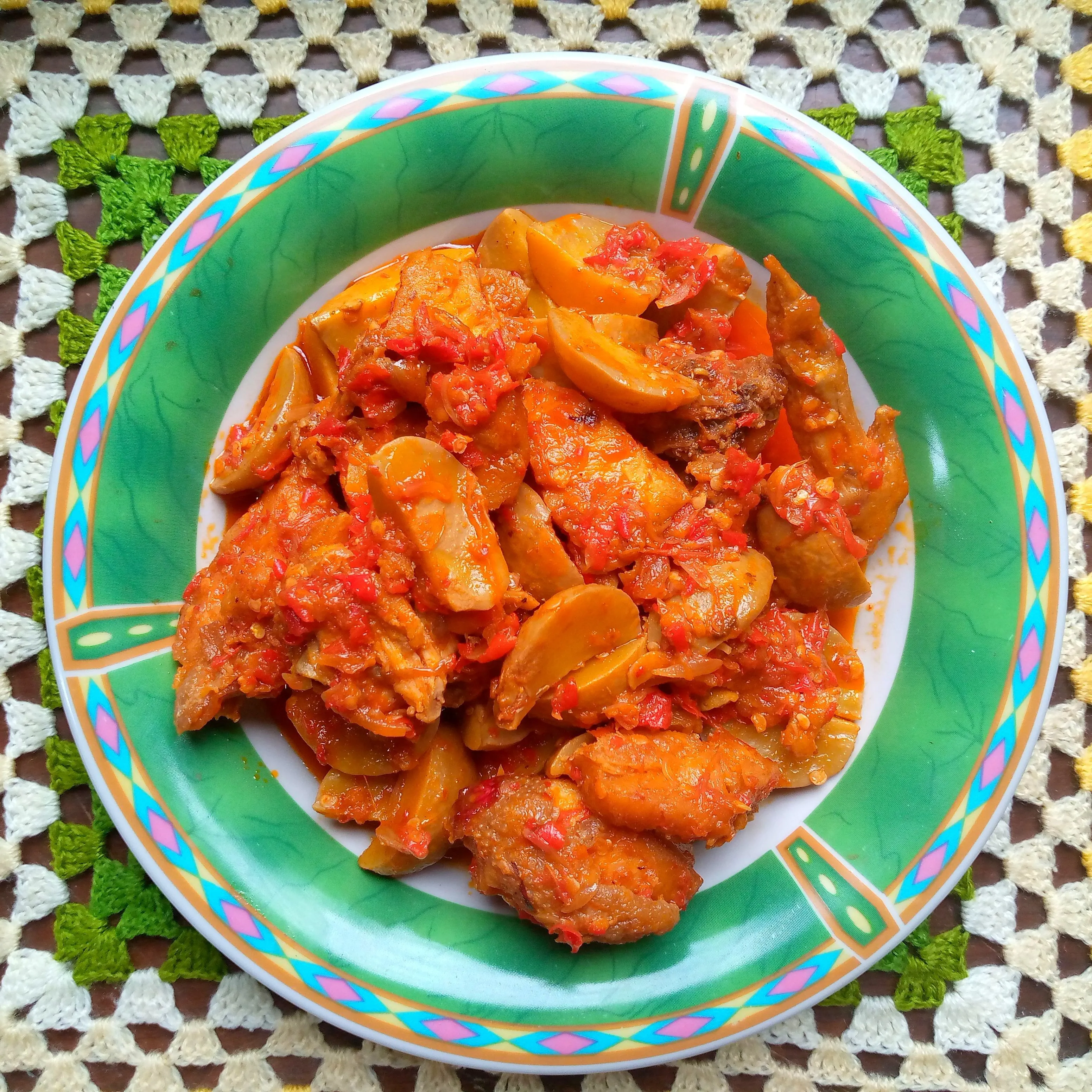 Step 9 Balado Ayam dan Jengkol