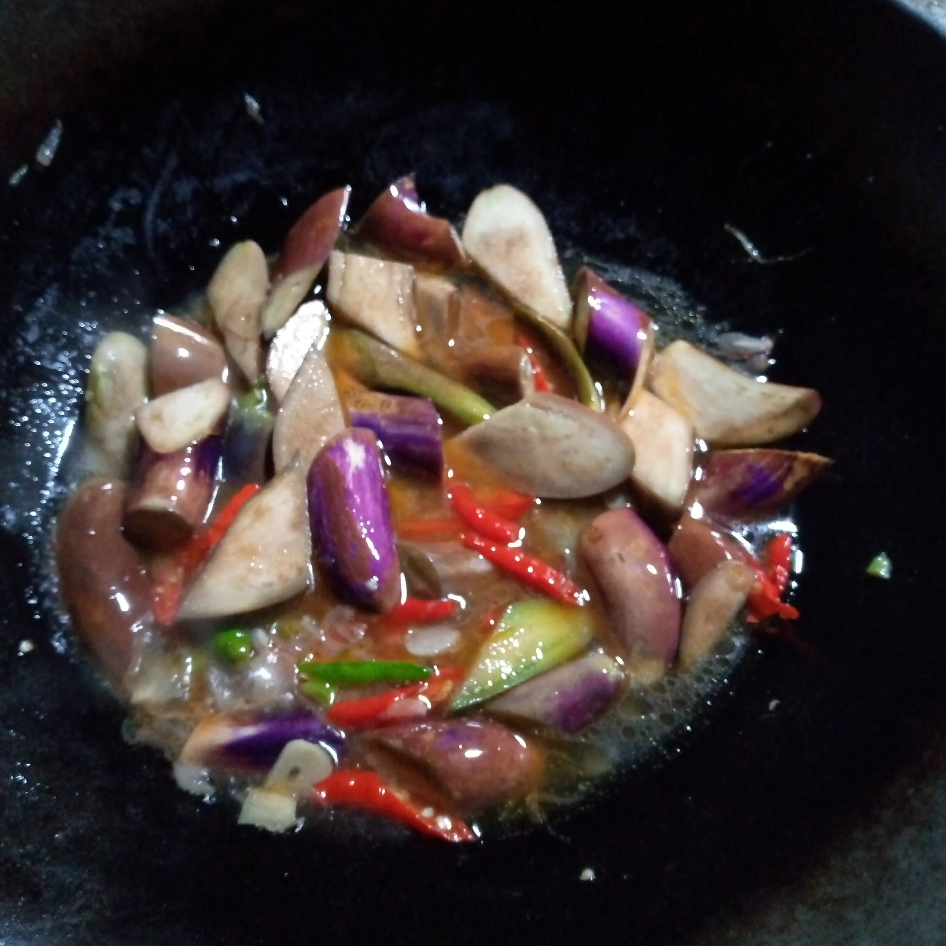 Step 6 Tumis Terong Ikan Asin