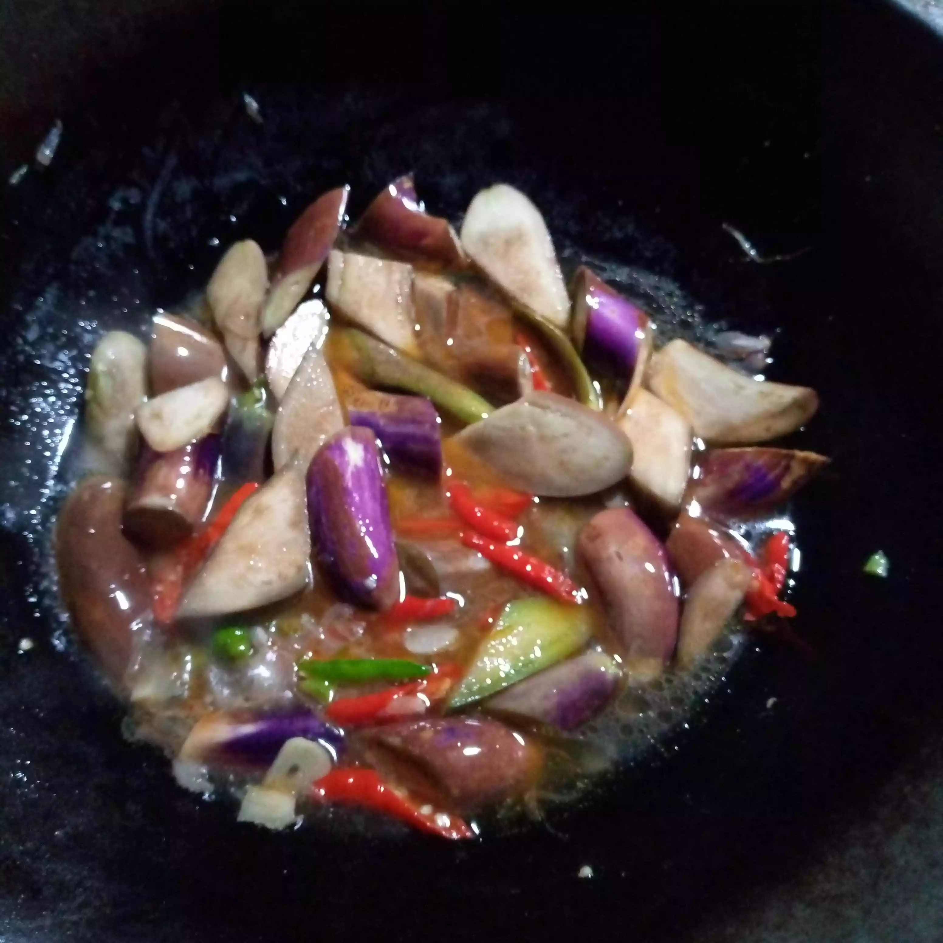 Step 6 Tumis Terong Ikan Asin