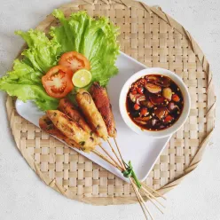 Sate Buntel Ayam Jamur