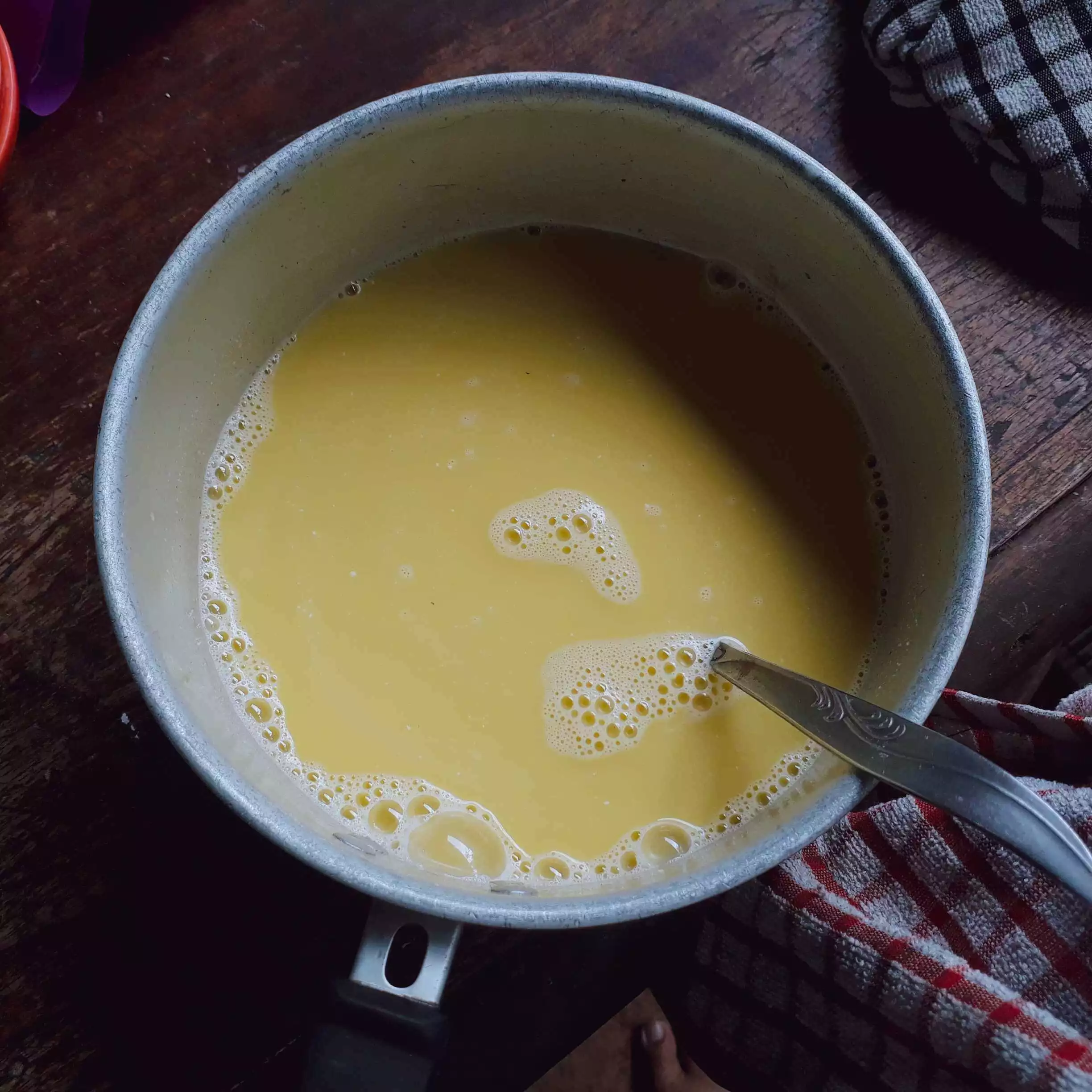 Step 1 Puding Pandan Jagung