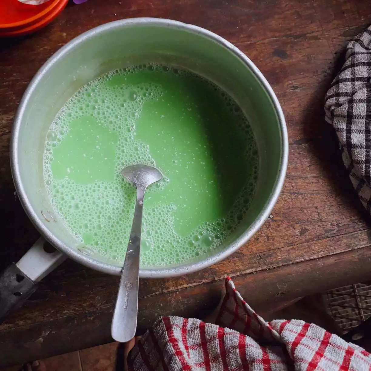 Step 3 Puding Pandan Jagung