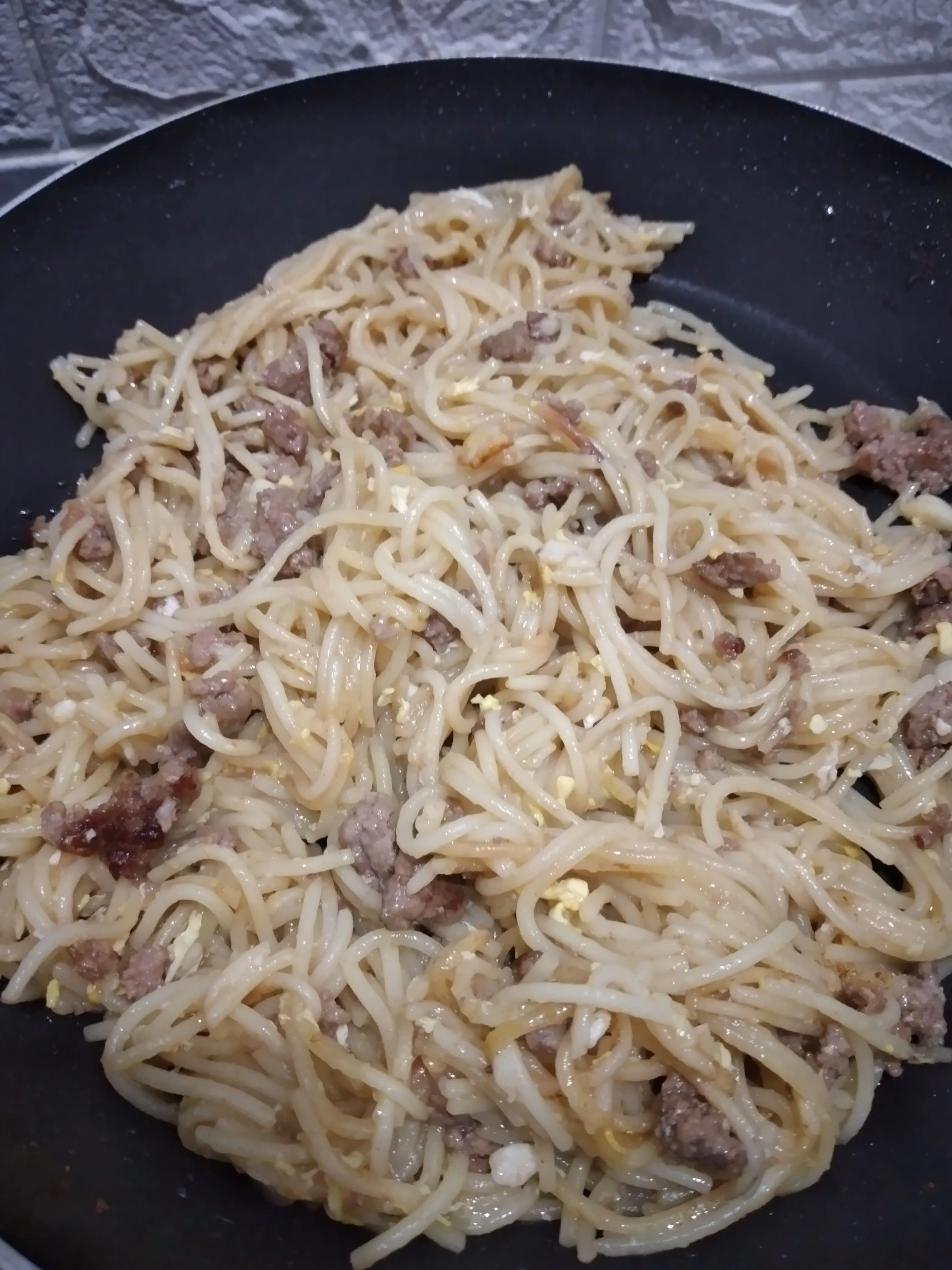 Step 6 Spaghetti Telur Daging Cincang