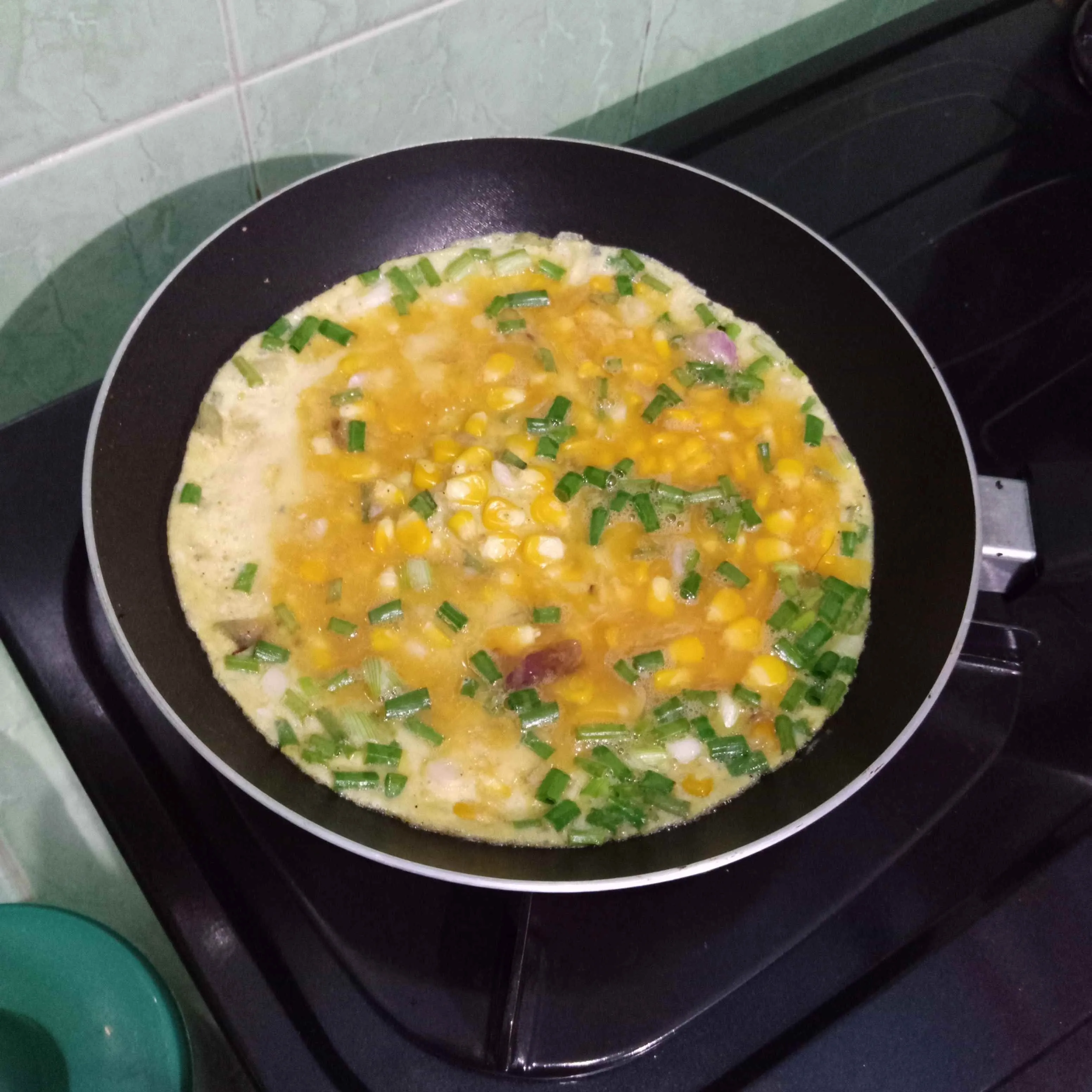 Step 5 Omelet Jagung Manis