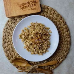 Nasi Oatmeal Bawang Goreng