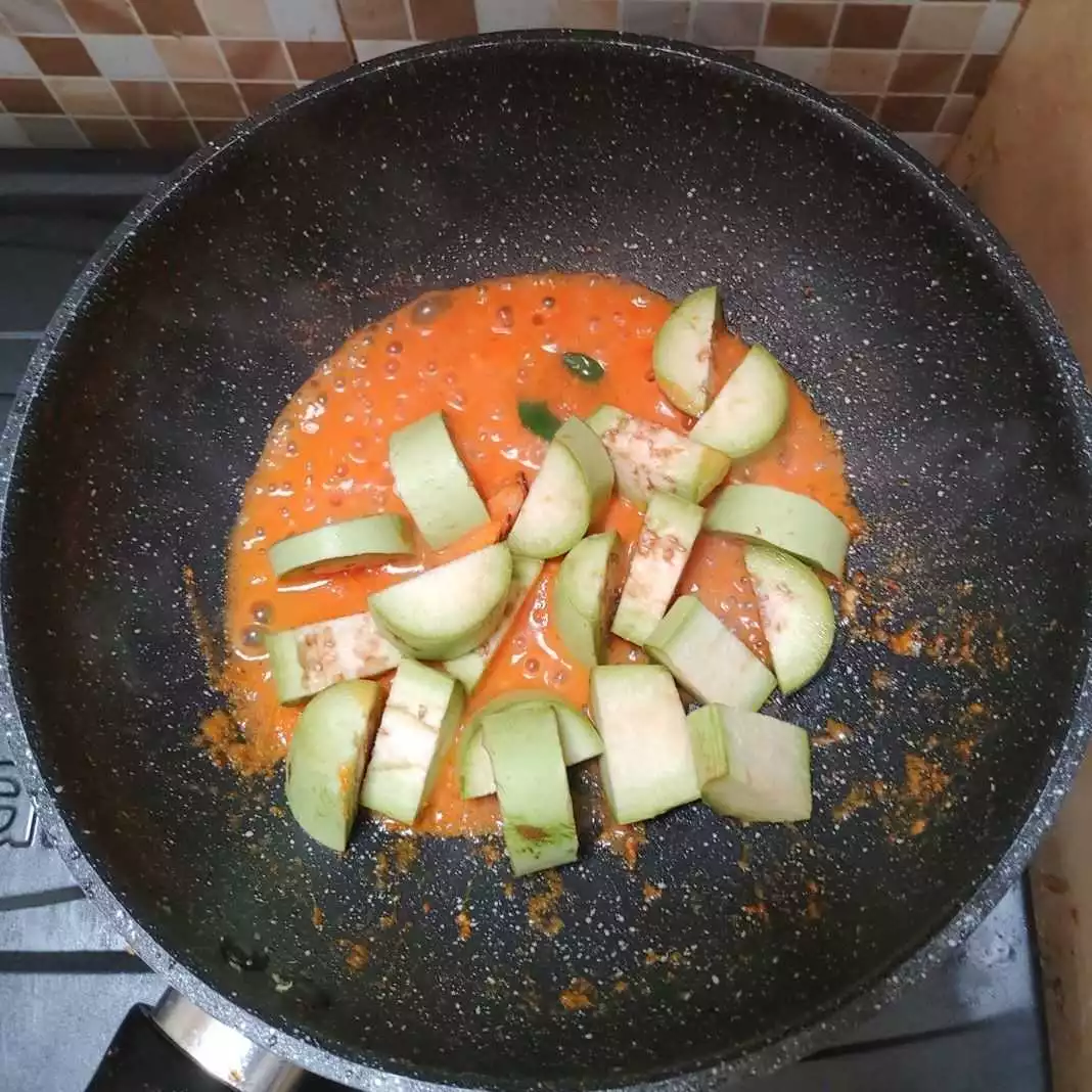 Step 4 Terong Tempe Balado