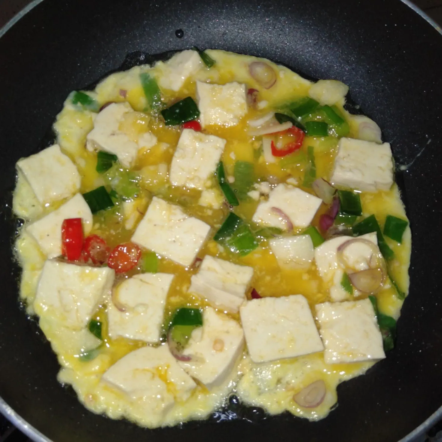 Step 4 Telur Dadar Tahu