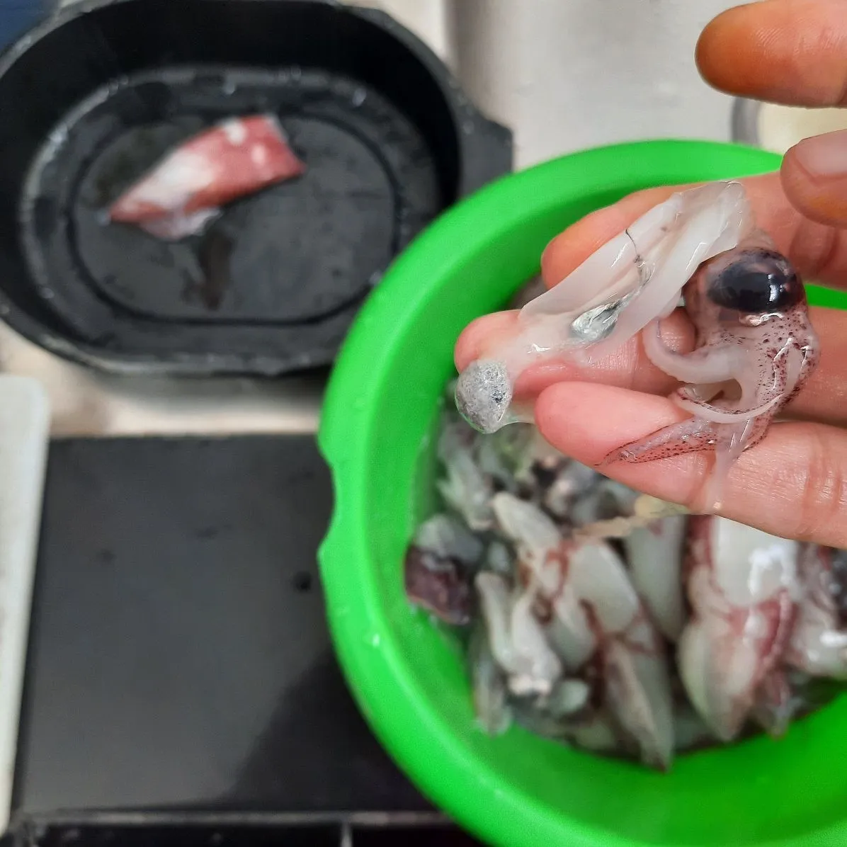 Step 1 Cumi Kuah Hitam
