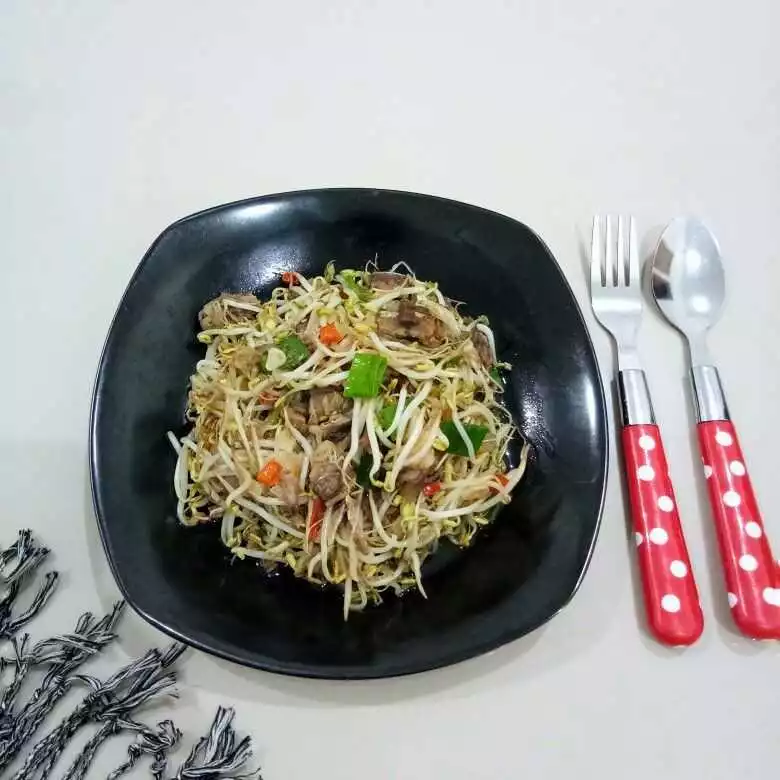 Step 6 Tumis Taoge Ikan Asin