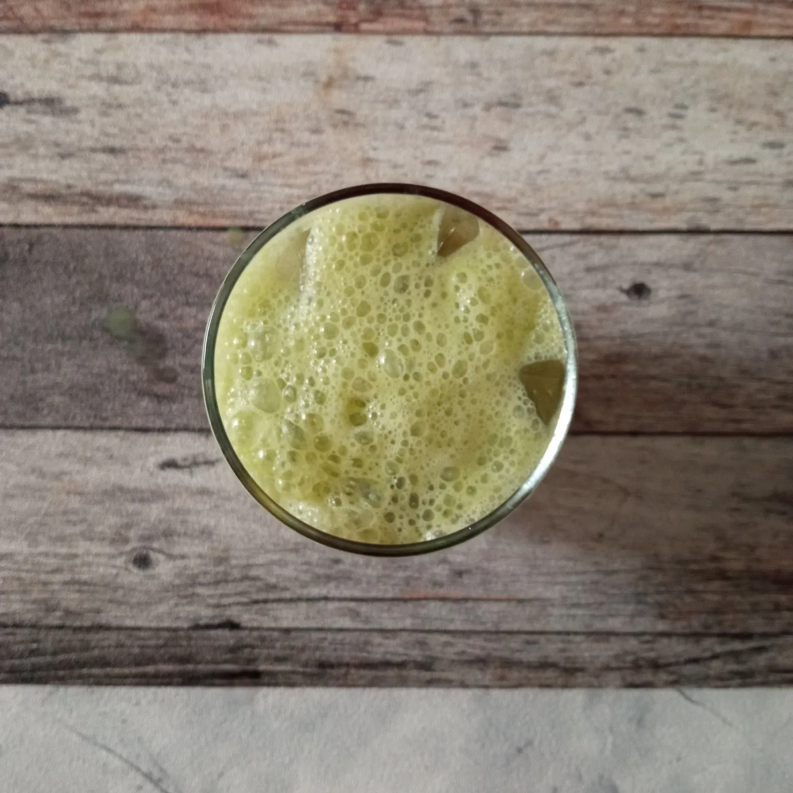 Step 5 Dalgona Matcha Selasih Gulmer