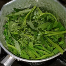 Rebus kangkung sampai matang.