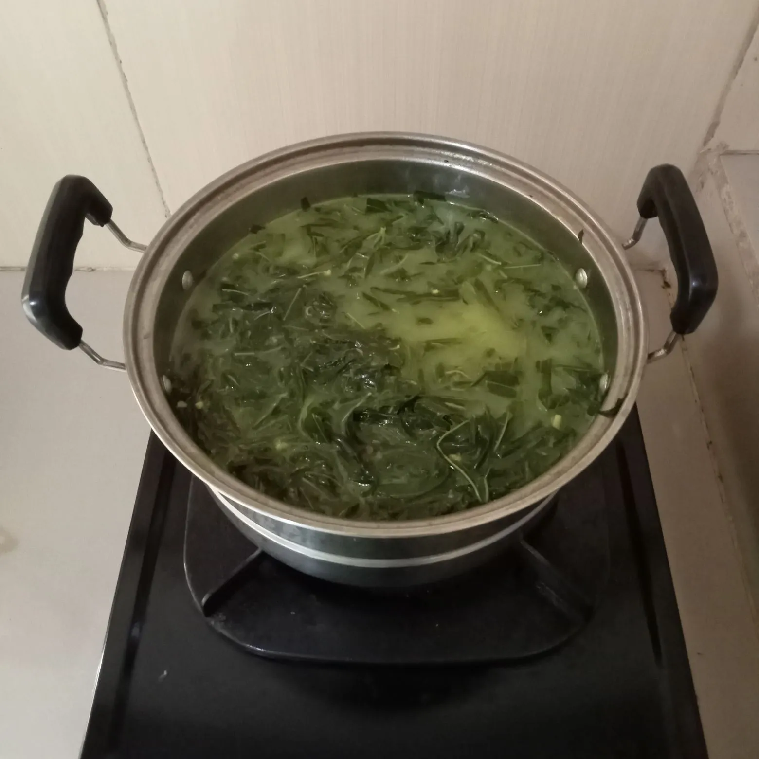 Step 6 Daun Singkong Kuah Kuning