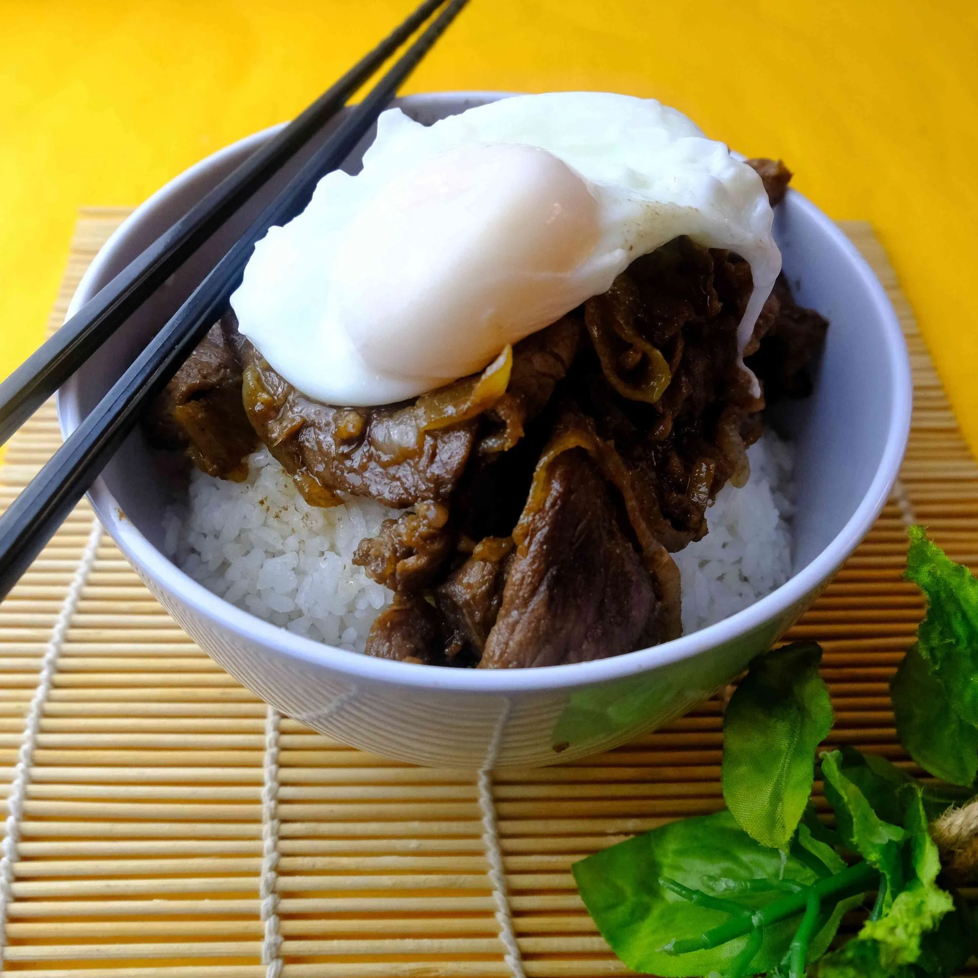 Gyudon Tamago (Beef Ricebowl Telur)