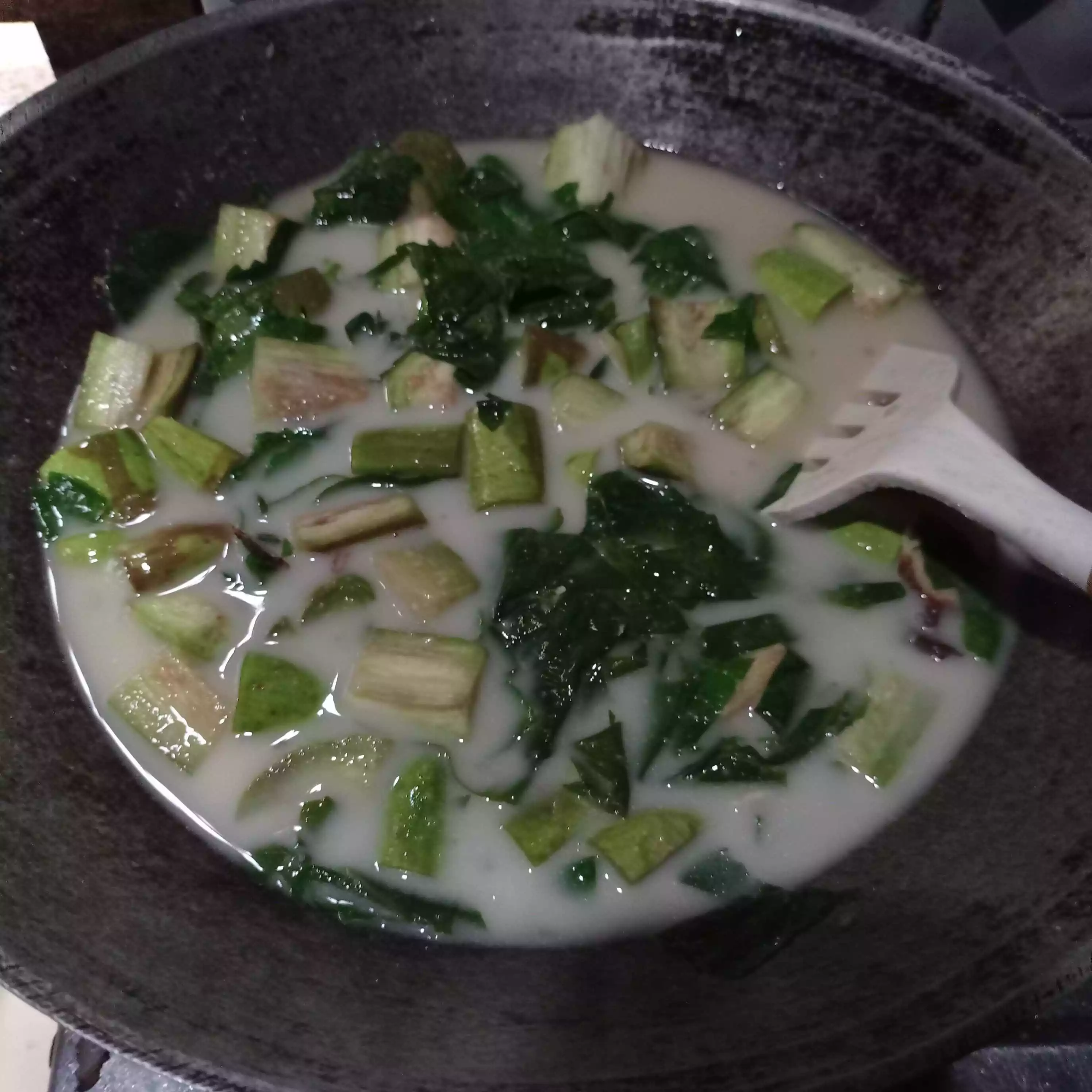 Step 3 Lodeh Terong Daun Melinjo