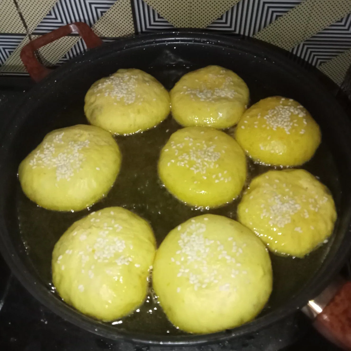 Step 8 Roti Goreng Labu Kuning Isi Meses