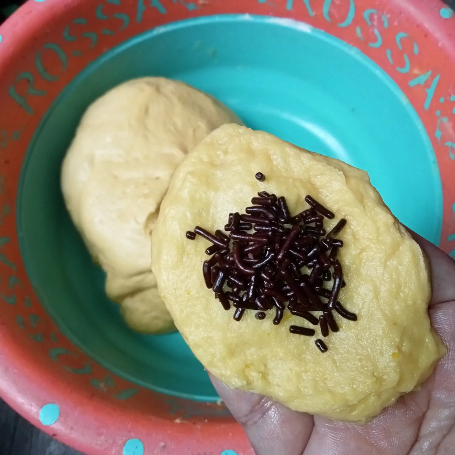 Step 5 Roti Goreng Labu Kuning Isi Meses