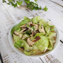 Tumis Brussels dan Jamur Shitake